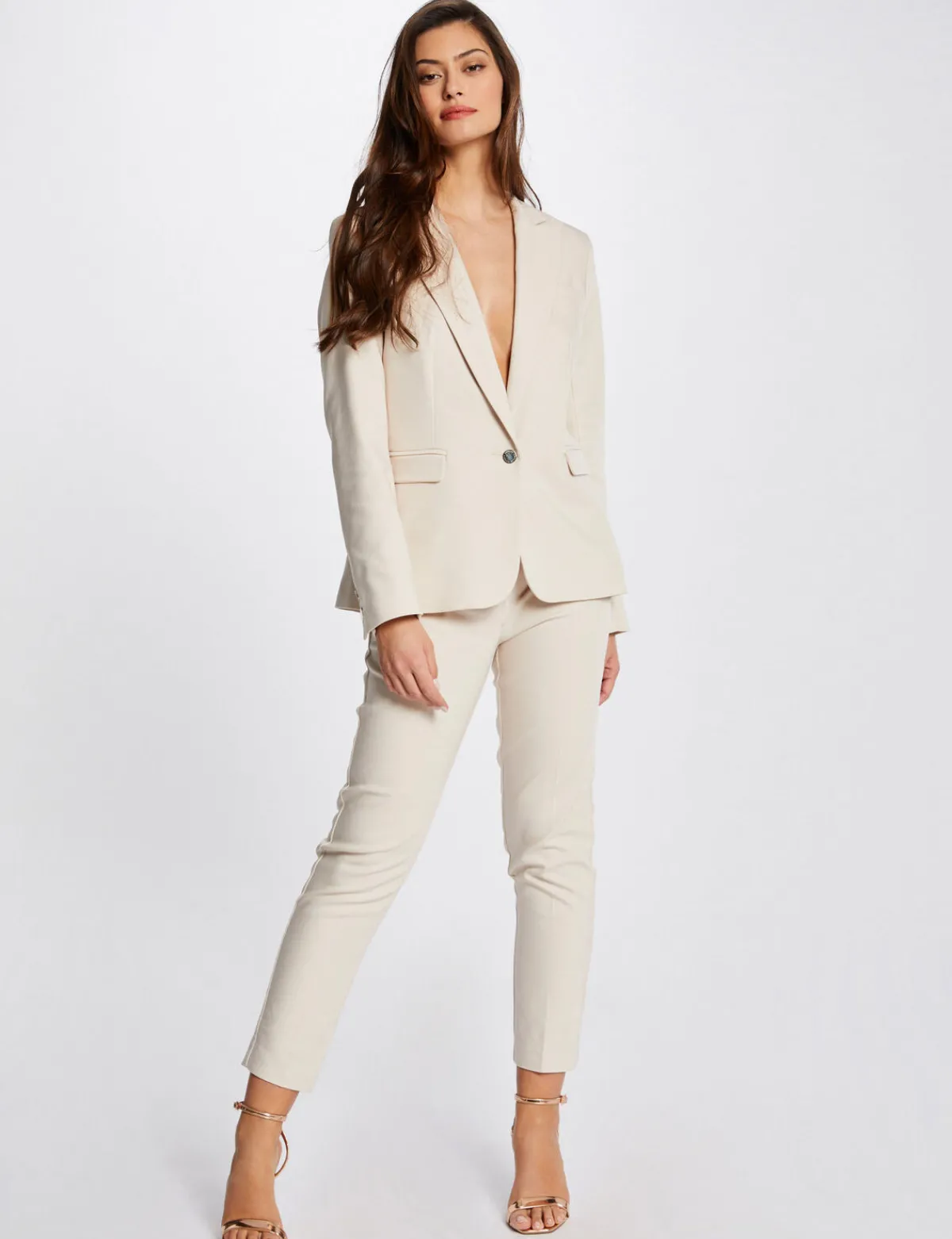 Pantalons>Morgan Pantalon Cigarette 7/8Eme Femme | Ivoire