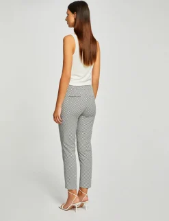 Ensembles Et Tailleurs>Morgan Pantalon Cigarette 7/8Eme Imprime Femme | Ecru