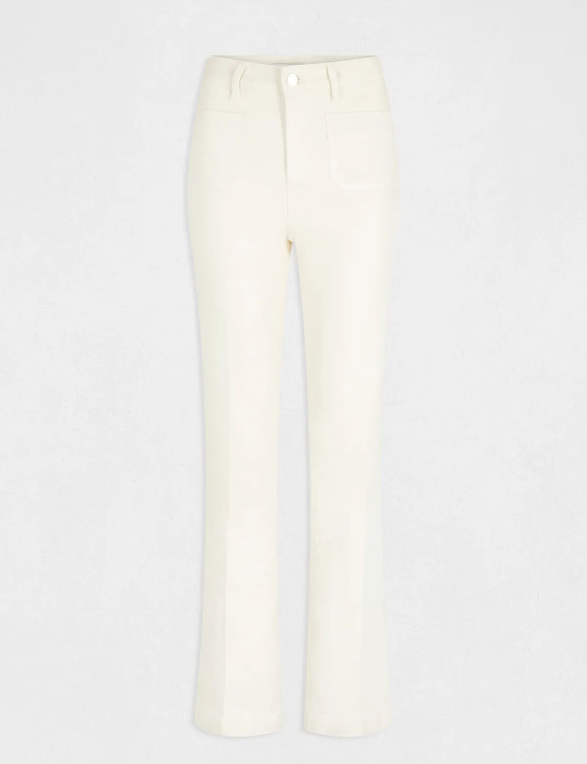 Pantalons>Morgan Pantalon Droit Avec Pinces Femme | Ivoire