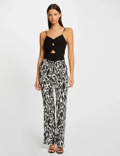 Pantalons>Morgan Pantalon Droit Imprime Animalier Femme | Multico