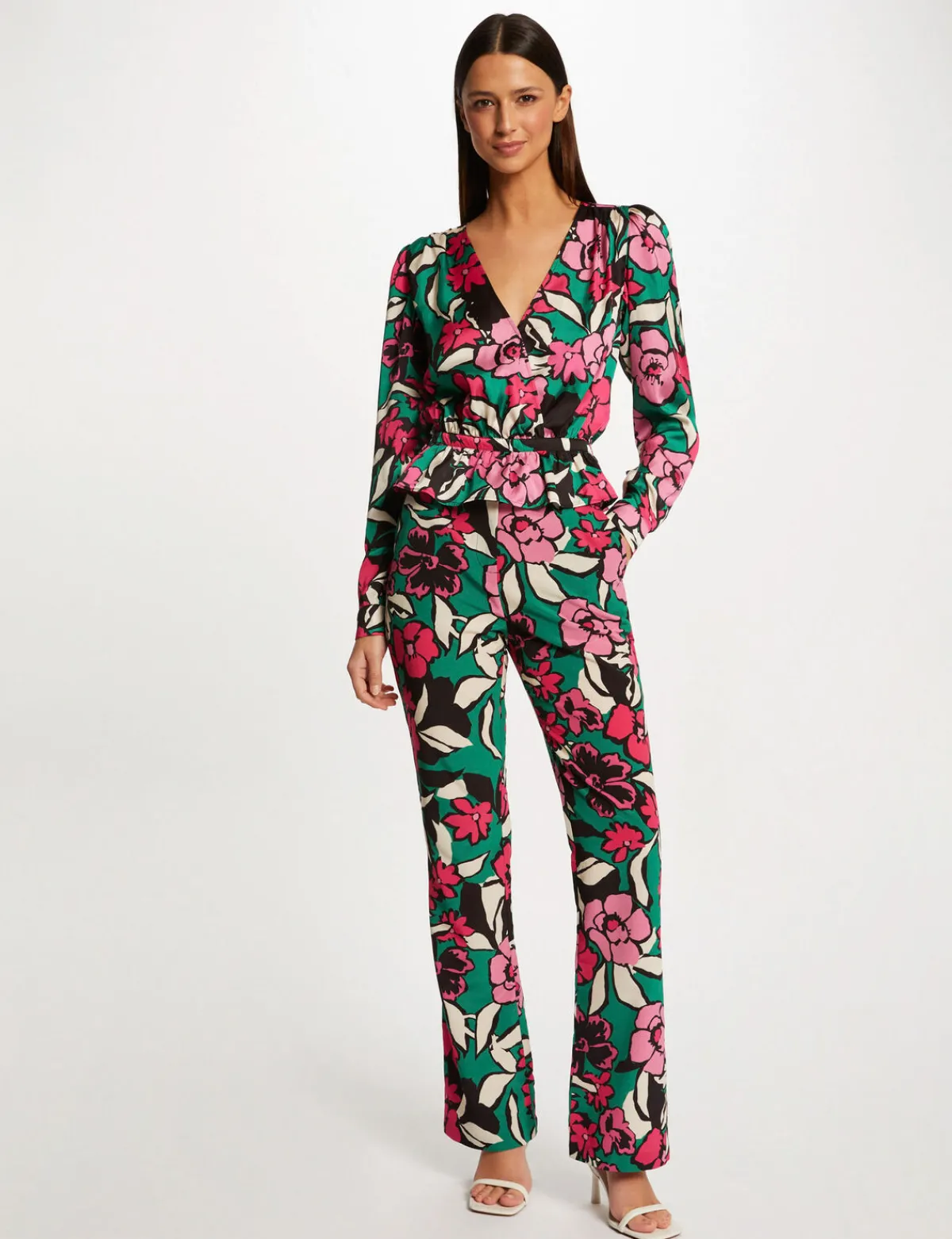 Pantalons>Morgan Pantalon Droit Imprime Floral Femme | Multico