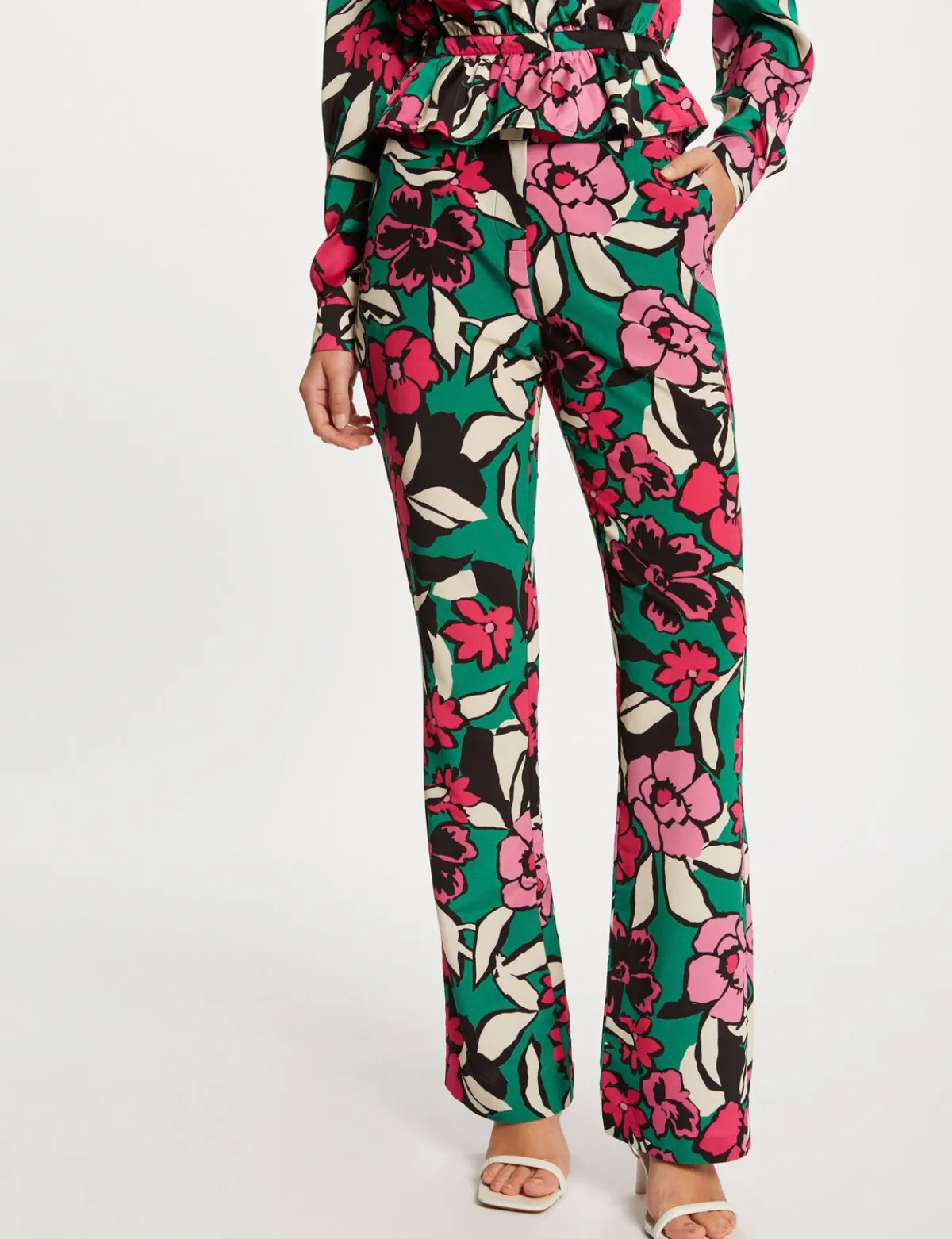 Pantalons>Morgan Pantalon Droit Imprime Floral Femme | Multico