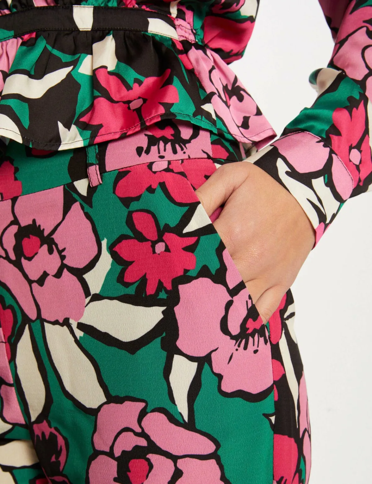 Pantalons>Morgan Pantalon Droit Imprime Floral Femme | Multico