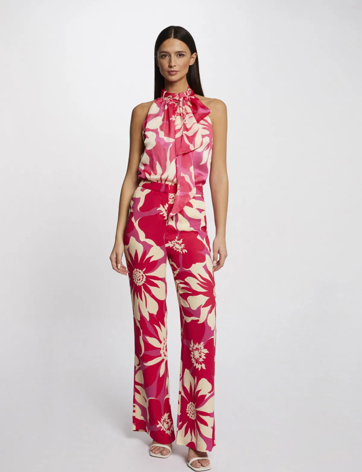 Pantalons>Morgan Pantalon Large Fluide Imprime Floral Femme | Multico