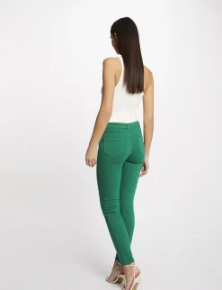Pantalons>Morgan Pantalon Skinny Taille Basse Femme | Vert