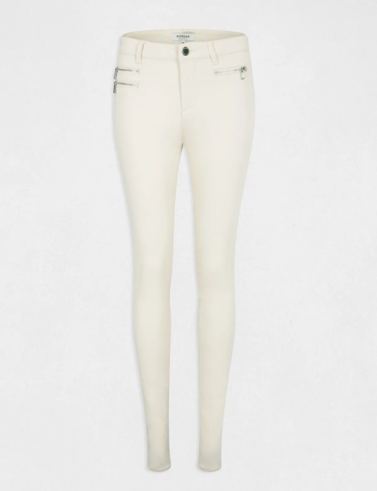 Pantalons>Morgan Pantalon Slim Effet Stretch Femme | Ivoire