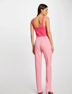 Ensembles Et Tailleurs>Morgan Pantalon Tailleur Ajuste Fendu Rose Clair Femme | Rose_Clair