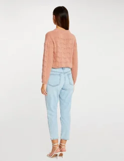 Pulls>Morgan Pull A Manches Longues Vieux Rose Femme | Vieux_Rose
