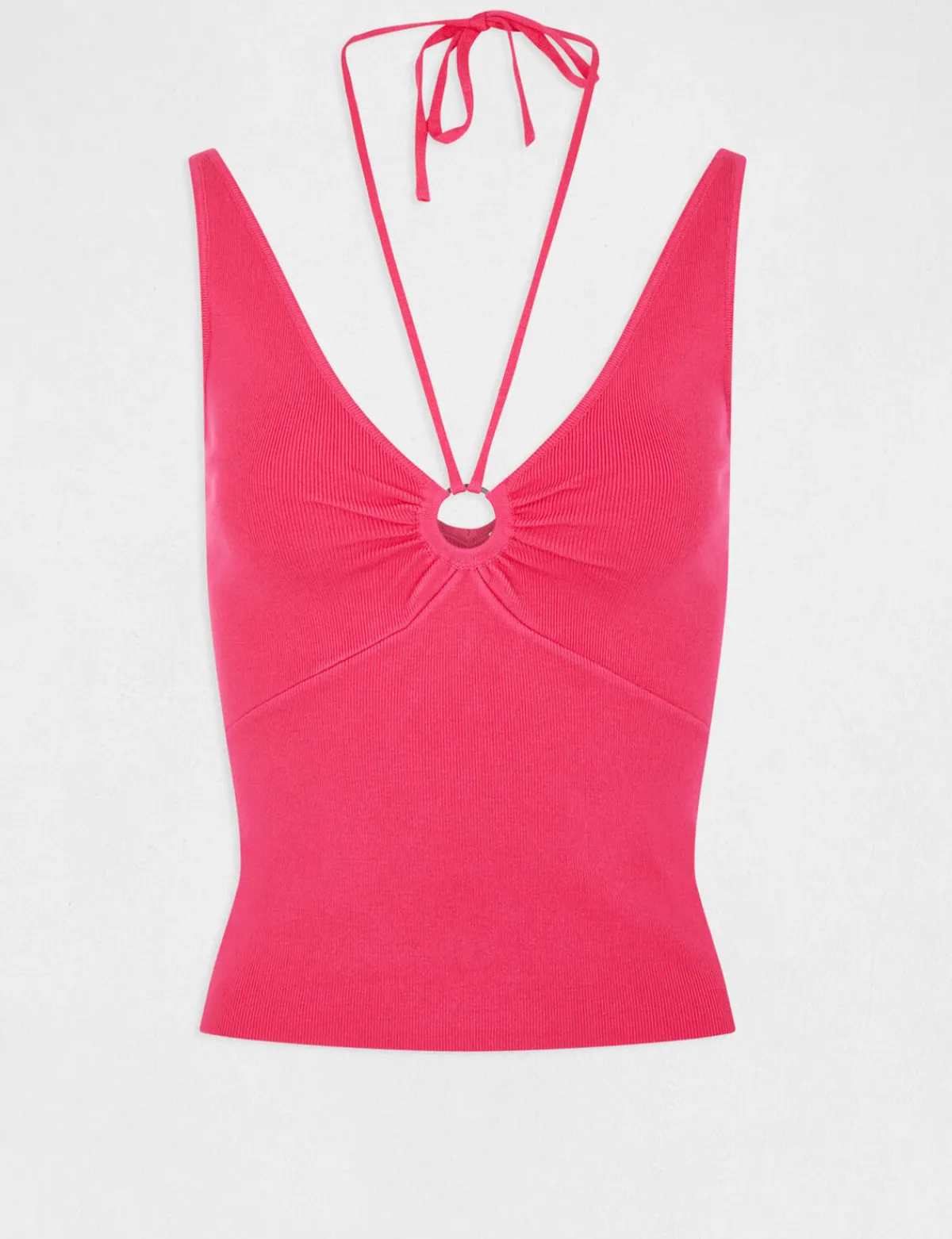 Tops Et T-Shirts>Morgan Pull Debardeur Avec Dos Nu Rose Fonce Femme | Rose_Fonce