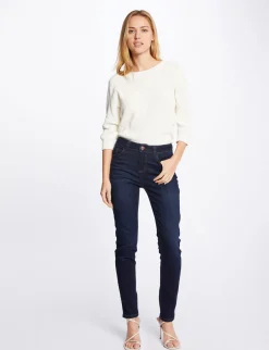 Pulls>Morgan Pull Manches 3/4 Avec Dos En V Femme | Ivoire