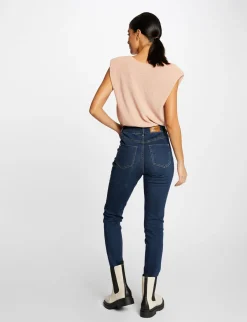 Pulls>Morgan Pull Manches Courtes A Epaulettes Vieux Rose Femme | Vieux_Rose