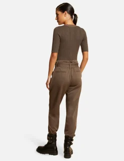 Pulls>Morgan Pull Manches Courtes Avec Col En V Vert Kaki Femme | Vert_Kaki
