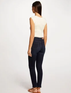 Tops Et T-Shirts>Morgan Pull Manches Courtes Col Detail Bijou Ecru Moyen Femme | Ecru_Moyen