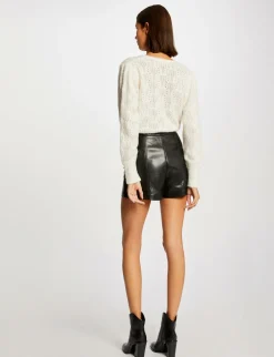 Pulls>Morgan Pull Manches Longues A Col Cache-Coeur Femme | Ivoire