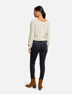 Pulls>Morgan Pull Manches Longues A Col Rond Femme | Ivoire