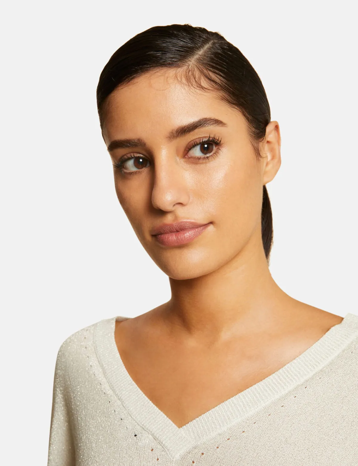 Pulls>Morgan Pull Manches Longues A Col Rond Femme | Ivoire