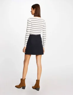 Pulls>Morgan Pull Manches Longues A Rayures Femme | Ivoire