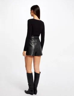 Pulls>Morgan Pull Manches Longues Avec Boutons Femme | Noir