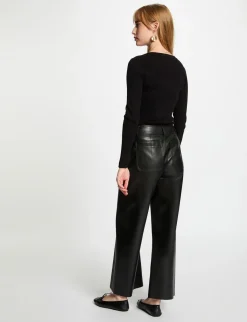Pulls>Morgan Pull Manches Longues Boutons Femme | Noir