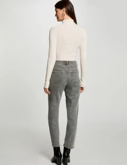 Pulls>Morgan Pull Manches Longues Col Roule Femme | Ivoire