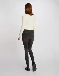 Pulls>Morgan Pull Manches Longues Maille Duveteuse Femme | Ivoire