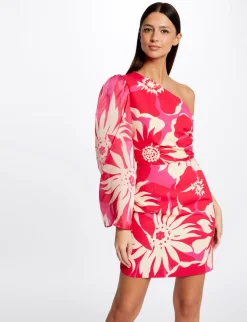 Robes>Morgan Robe Ajustee Asymetrique Imprime Floral Femme | Multico