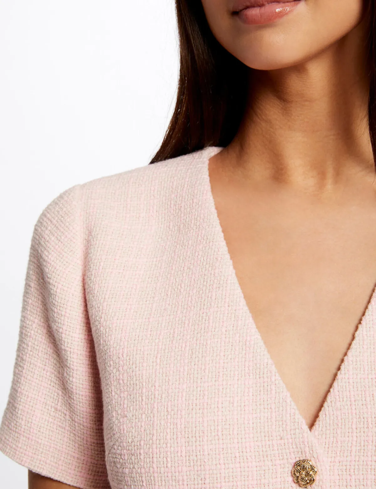 Robes>Morgan Robe Ajustee Boutonnee Femme | Rose