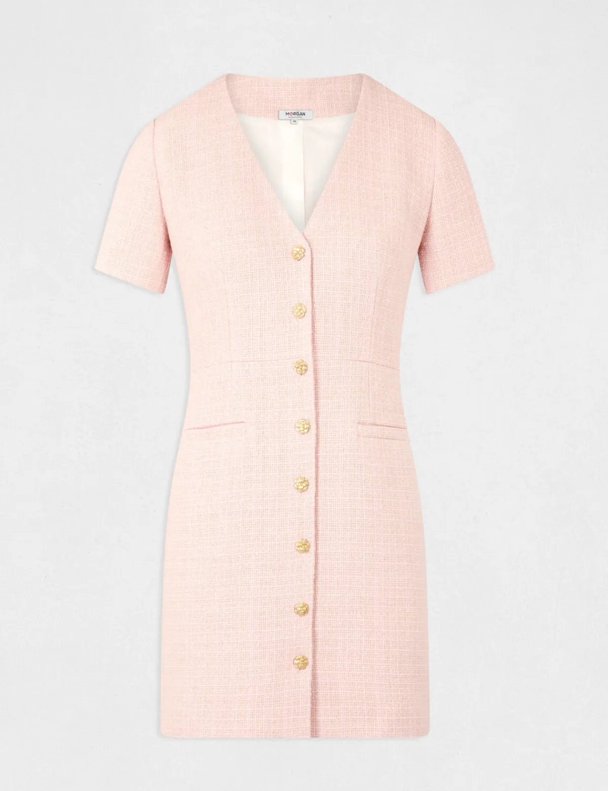 Robes>Morgan Robe Ajustee Boutonnee Femme | Rose