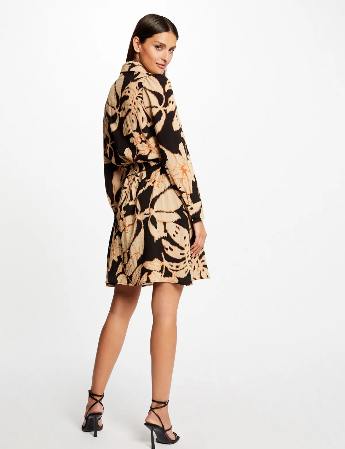 Robes>Morgan Robe Chemise Droite Imprime Vegetal Femme | Multico