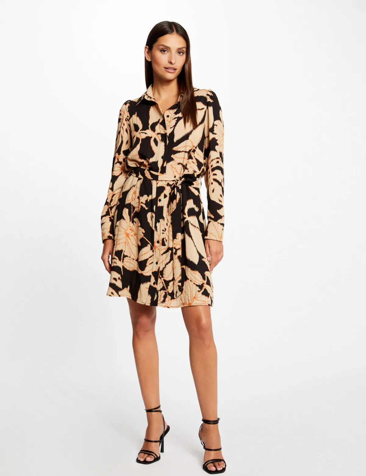 Robes>Morgan Robe Chemise Droite Imprime Vegetal Femme | Multico