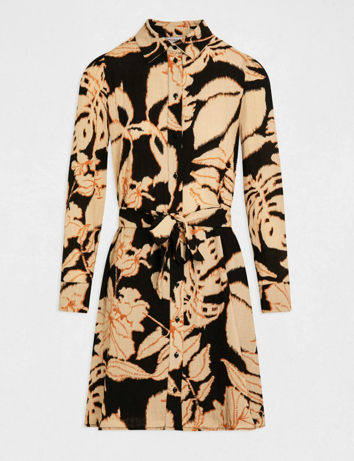 Robes>Morgan Robe Chemise Droite Imprime Vegetal Femme | Multico
