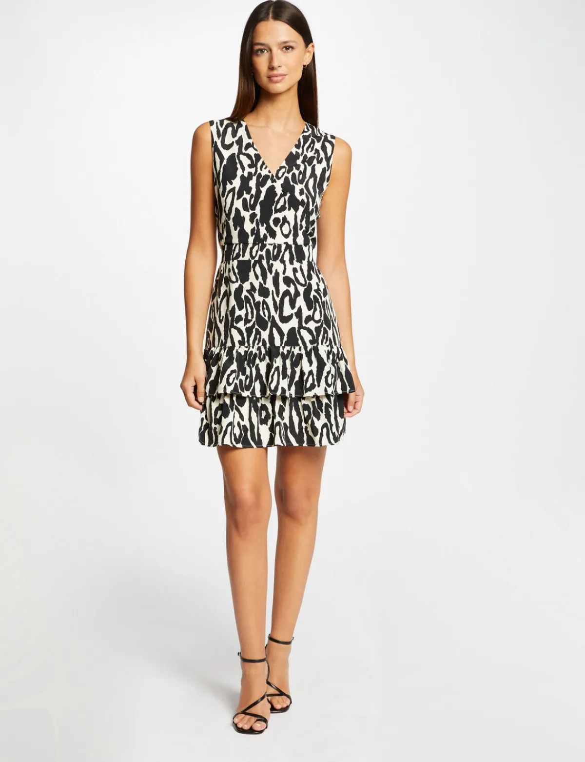 Robes>Morgan Robe Cintree A Volants Imprime Animalier Femme | Multico