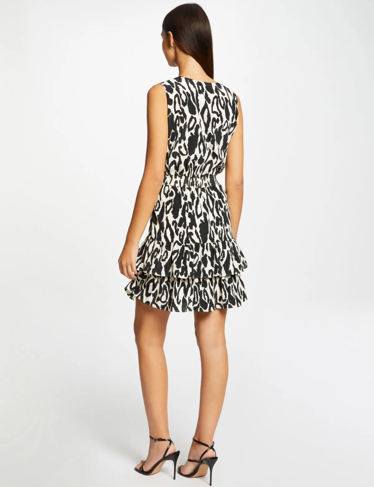 Robes>Morgan Robe Cintree A Volants Imprime Animalier Femme | Multico