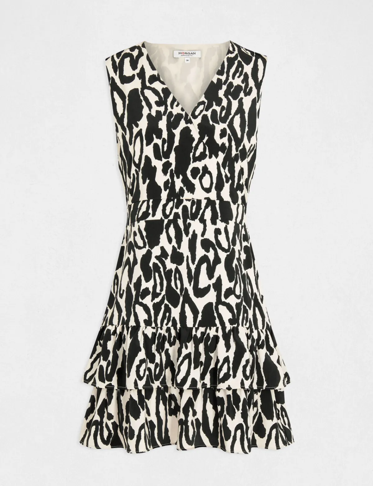 Robes>Morgan Robe Cintree A Volants Imprime Animalier Femme | Multico