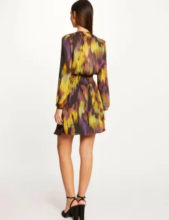 Robes>Morgan Robe Droite Fluide Imprime Abstrait Femme | Multico