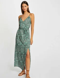 Robes>Morgan Robe Longue Droite Imprime Cachemire Femme | Multico