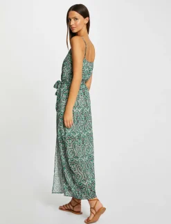 Robes>Morgan Robe Longue Droite Imprime Cachemire Femme | Multico