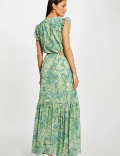 Robes>Morgan Robe Longue Evasee Imprime Cachemire Femme | Multico