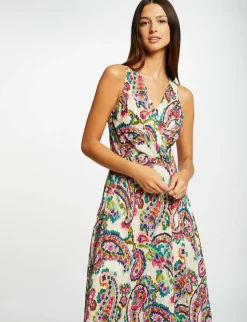 Robes>Morgan Robe Longue Evasee Imprime Abstrait Femme | Multico