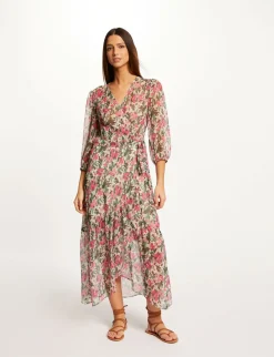 Robes>Morgan Robe Midi Portefeuille Imprime Floral Femme | Multico