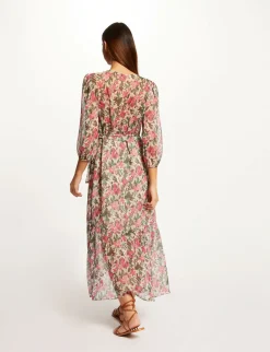 Robes>Morgan Robe Midi Portefeuille Imprime Floral Femme | Multico