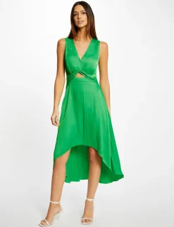 Robes>Morgan Robe Midi Trapeze Asymetrique Femme | Vert