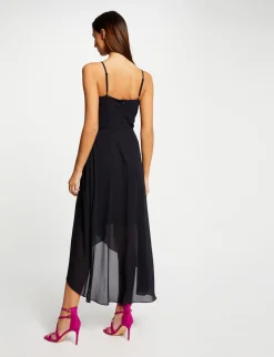 Robes>Morgan Robe Mi-Longue A Fines Bretelles Femme | Marine