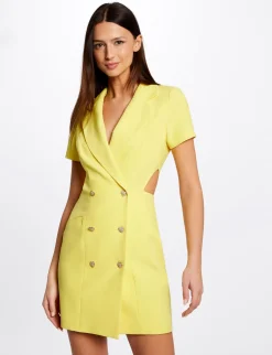 Robes>Morgan Robe Portefeuille Avec Ouvertures Femme | Jaune