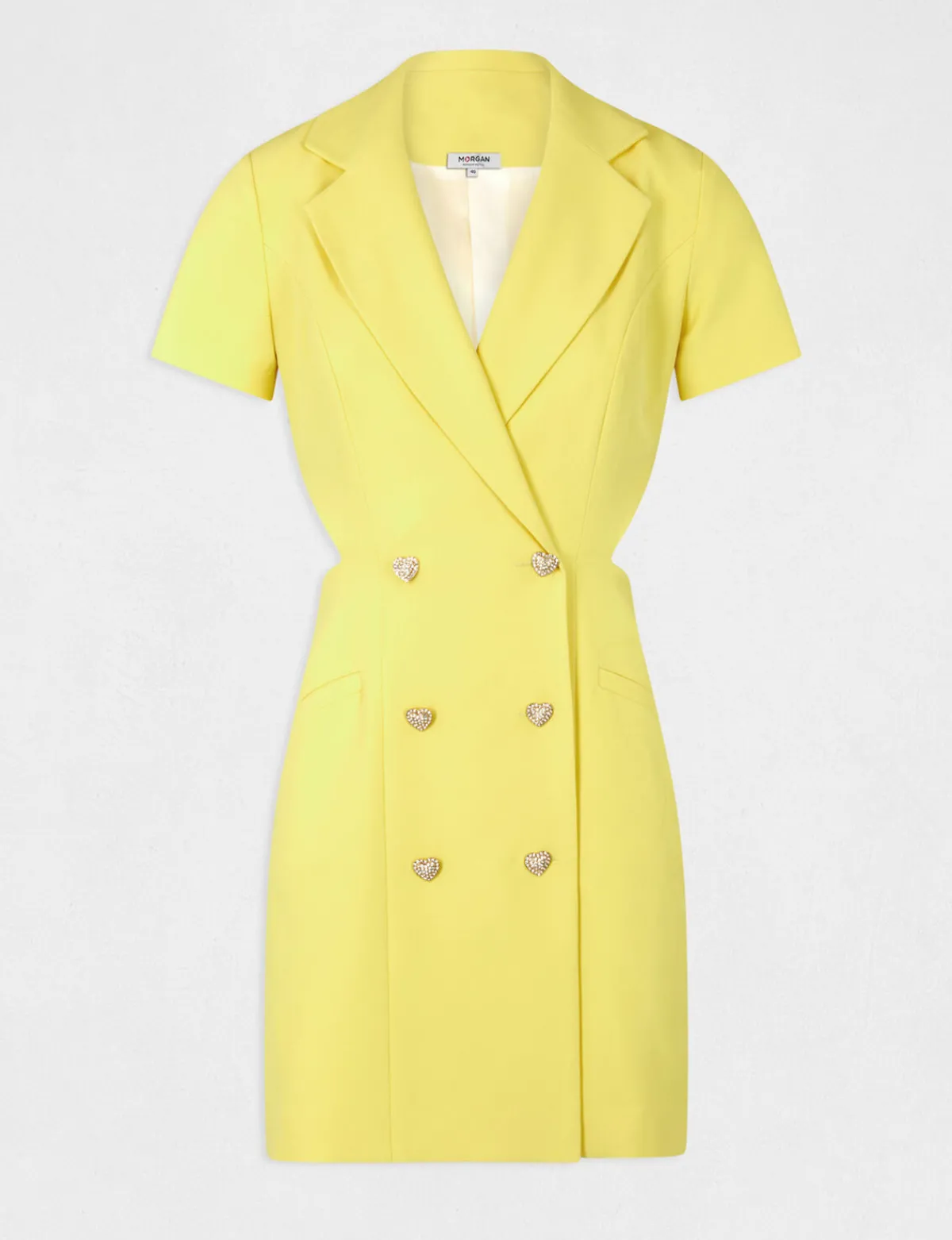 Robes>Morgan Robe Portefeuille Avec Ouvertures Femme | Jaune