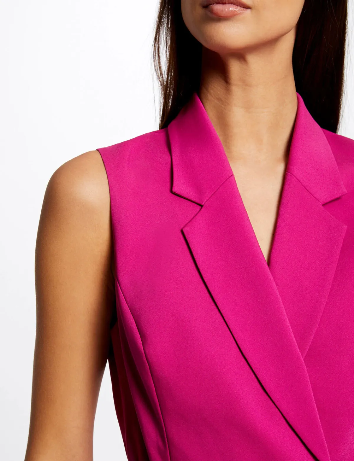 Robes>Morgan Robe Portefeuille Ceinturee Sans Manches Femme | Framboise