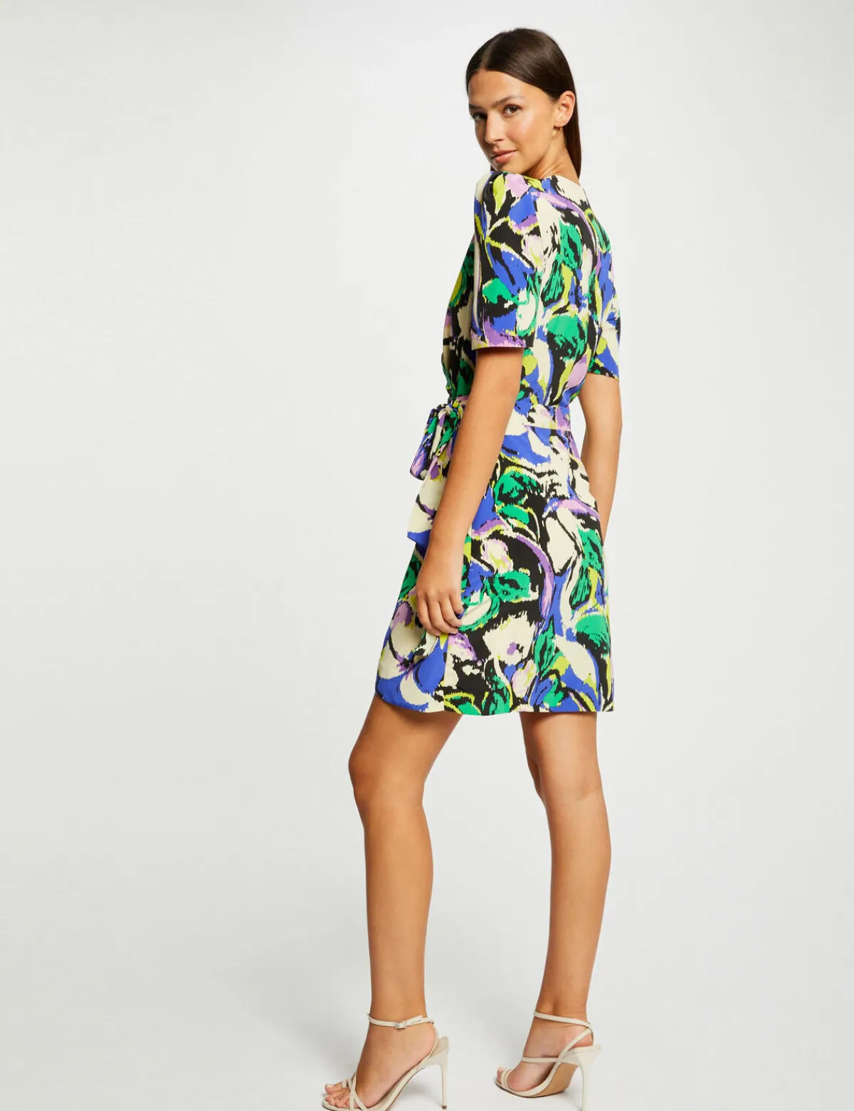 Robes>Morgan Robe Portefeuille Imprime Abstrait Femme | Multico