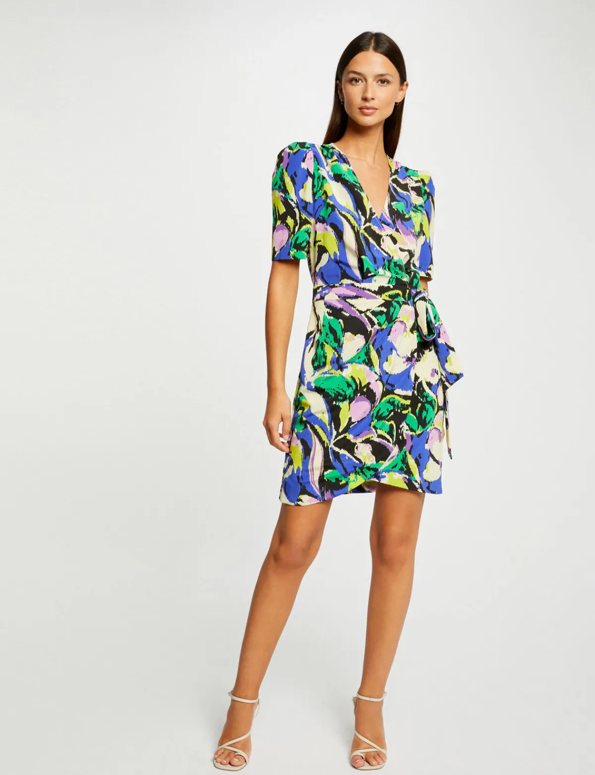 Robes>Morgan Robe Portefeuille Imprime Abstrait Femme | Multico