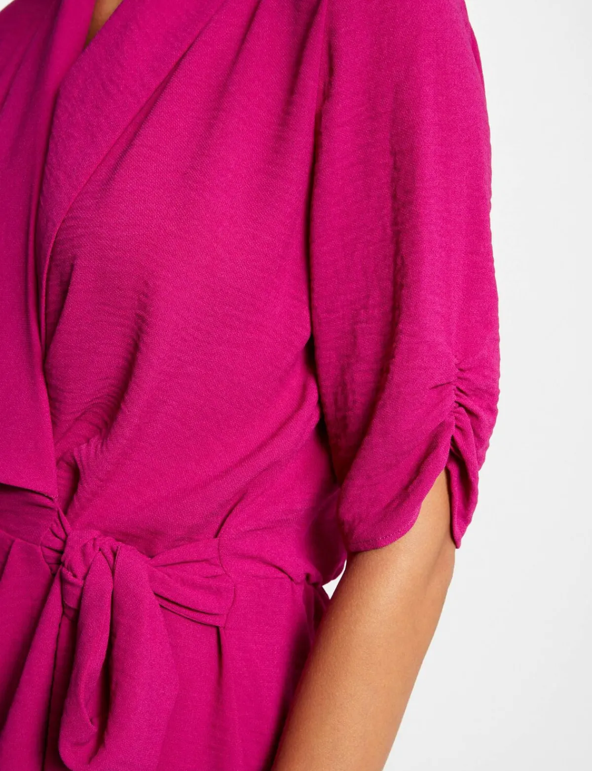 Robes>Morgan Robe Portefeuille Manches 3/4 Femme | Framboise