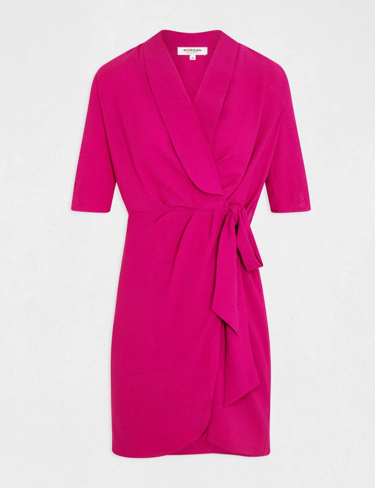 Robes>Morgan Robe Portefeuille Manches 3/4 Femme | Framboise
